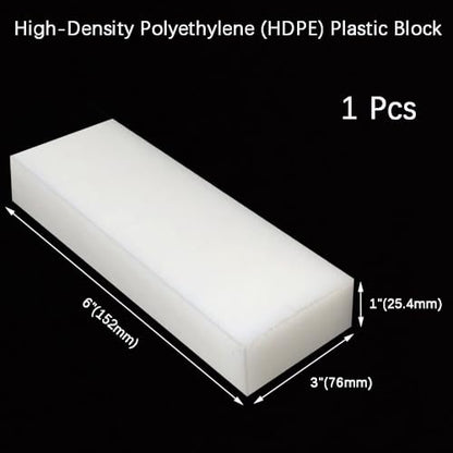 High-Density Polyethylene (HDPE) Plastic Block 1" x 3" x 6",HDPE Plastic Tapping Block for Machining,Home Improvements,DIY Projects (White) - color: White, size: 1" x 3" x 6"