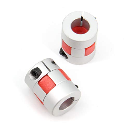 2PCS 10mm to 10mm Aluminium Plum Flexible Shaft Coupling Diameter 20mm Length 25mm Connector Flexible Coupler for 3D Printer CNC Machine and Servo Stepped Motor（10x10mm） - size: D20 L25, style: 10x10mm