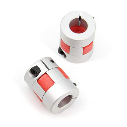 2PCS 10mm to 10mm Aluminium Plum Flexible Shaft Coupling Diameter 20mm Length 25mm Connector Flexible Coupler for 3D Printer CNC Machine and Servo Stepped Motor（10x10mm） - size: D20 L25, style: 10x10mm