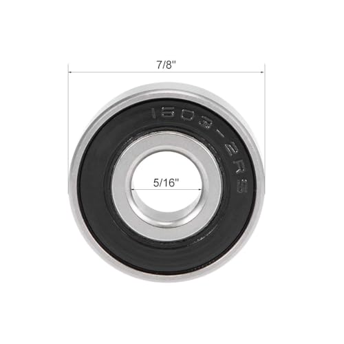 TOP-VIGOR 10Pcs 1603-2RS Deep Groove Ball Bearings, Z2 5/16 Inch x 7/8 Inch x 11/32 Inch Double Sealed Industrial Bearings, Chrome Steel Skateboard Bearings for Electrical Instrument Equipment - size: 1603-2RS, 5/16″x7/8″x11/32″