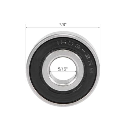 TOP-VIGOR 10Pcs 1603-2RS Deep Groove Ball Bearings, Z2 5/16 Inch x 7/8 Inch x 11/32 Inch Double Sealed Industrial Bearings, Chrome Steel Skateboard Bearings for Electrical Instrument Equipment - size: 1603-2RS, 5/16″x7/8″x11/32″