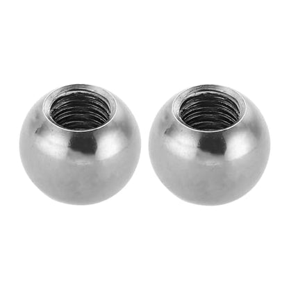 PATIKIL M8x16mm Ball Nuts Knob, 2 Pcs Female Thread 304 Stainless Steel Round Blind Hole Screw Cap Cover for Lighting Machinery DIY Decoration, Silver - size: M8x16mm