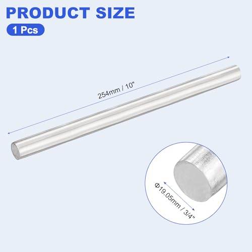 uxcell 304 Stainless Steel Round Rods 3/4" Dia x 10" Silver - size: 3/4" Dia x 10" Length