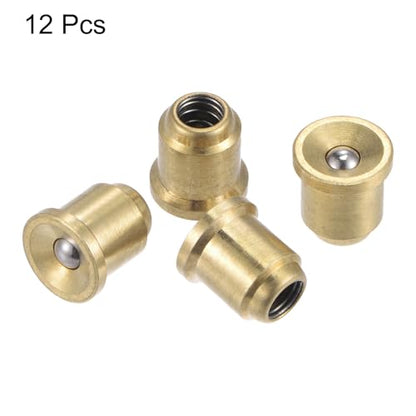 uxcell Brass Push Button Flange Grease Oil Cup 8mm Ball Oiler for Lubrication System 12Pcs - size: 8mm