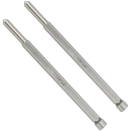 S&F STEAD & FAST Pilot Pin 1/4" x 4", 2-Pc for Annular Cutter - size: Pilot Pin for Annular Cutter, 1/4" x 4"