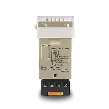 Digital LED Programmable Timer Relay Switch DH48S-2Z 0.01S-99H99M with Socket Base AC/DC 12V 24V 36V 110V 220V 380V Delay Timer (Size : AC 380) - size: AC 380