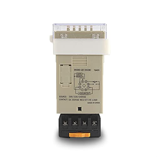 Digital LED Programmable Timer Relay Switch DH48S-2Z 0.01S-99H99M with Socket Base AC/DC 12V 24V 36V 110V 220V 380V Delay Timer (Size : AC 36V) - size: AC 36V
