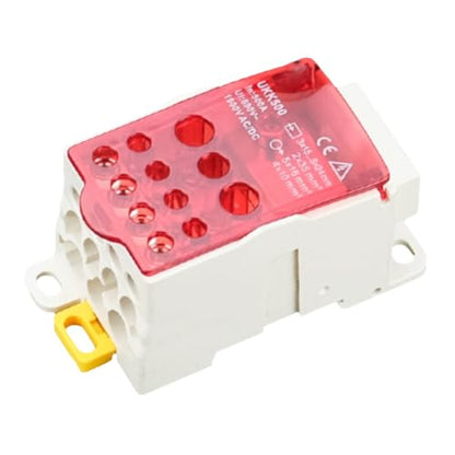 DIN Rail Distribution Box,690V 500A Positions Screw Terminal Block Junction Box Breaker Box Circuit Breaker Distribution Box for Various Power Distribution Needs (Blue, 500A) - color: Blue, size: 500A