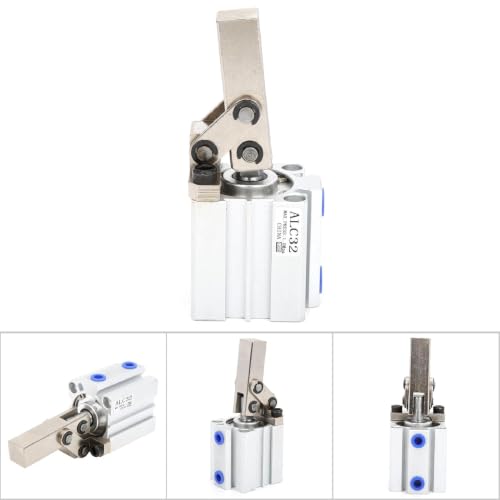 Walfront ALC Clamp Arm Lever Pneumatic Cylinder Double Acting Air Cylinder Without Magnetic Pneumatic Air Cylinders(ALC32), Cylinder
