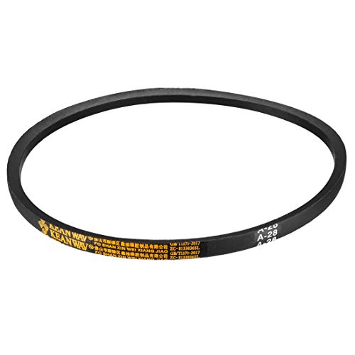 uxcell A28 Drive V-Belts 28" Inner Length 13mm Width 8mm Thick JIS Standard A-Section Rubber Drive Transmission Belt - size: 28"