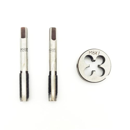 AtticZone M8 x 1.0 Metric Hand Thread Tap and Die Set, Right Hand - size: M8x1.0