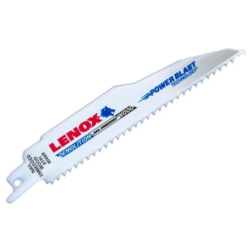Lenox Tools - 20514B6066R LENOX Tools Demolition Reciprocating Saw Blade with Power Blast Technology, Bi-Metal, 6-inch, 6 TPI, 25/PK - style: 6-Inch, 6 TPI, 25/PK