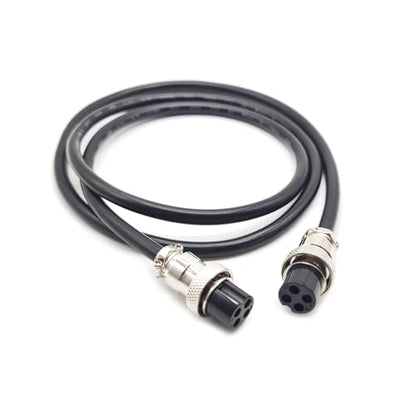 3.28 ft GX20 4 Pin Double Female Cable, GX20 4Pins Female to Female Head Aviation Cordset Electrical Connector Panel Mount Circular Metal Adapter Cordset for Ships 7A 200V 17AWG (1meter) - size: GX20 4Pin