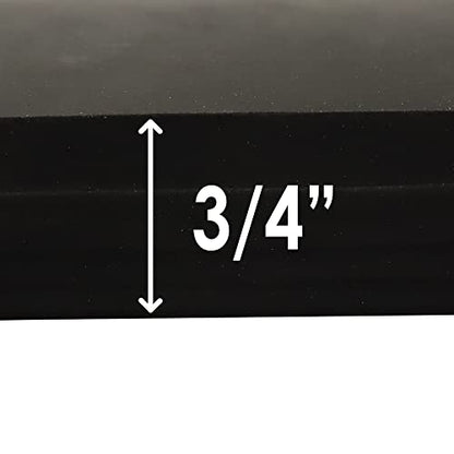 EPDM Rubber Sheet, Black, 60A, 0.750" x 24" x 36" - size: 24 x 36 x 0.75 in.
