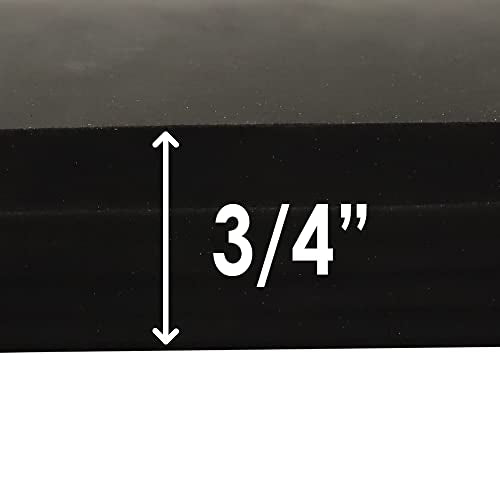 EPDM Rubber Sheet, Black, 60A, 0.750" x 36" x 36" - size: 36 x 36 x 0.75 in.