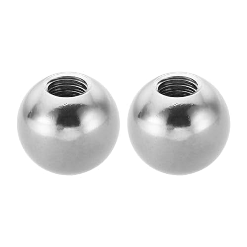 PATIKIL M8x19mm Ball Nuts Knob, 2 Pcs Female Thread 304 Stainless Steel Round Blind Hole Screw Cap Cover for Lighting Machinery DIY Decoration, Silver - size: M8x19mm