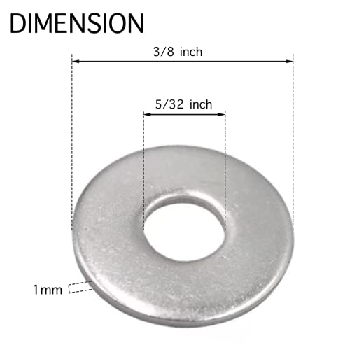 350 pcs Pop Rivet Washers for 5/32 inch Diameter Rivets, Backup Blind Rivets Washer, 4 mm - size: 5/32" Washers (350 Count)