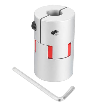 uxcell D40 L66 15mm to 15mm Flexible Plum Shaft Coupling Aluminum