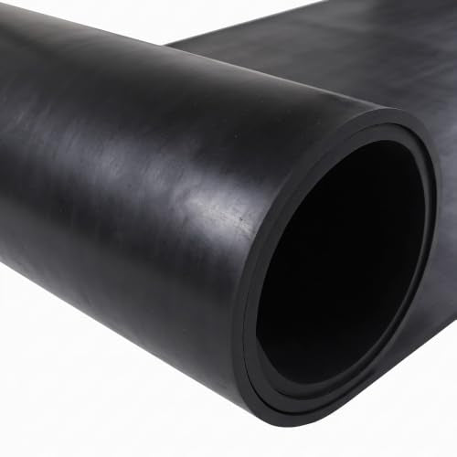 EPDM Rubber Sheet, Black, 60A, 0.375" x 36" x 36" - size: 36 x 36 x 0.375 in.