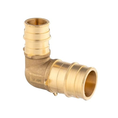 Pex A Full Flow Expansion Brass Fitting 3/4"x 1" Elbow For Pex-A Tubing Connection, ASTM F1960-100 Pieces,(PEX1960039-100PCS) - size: Pack of 100, style: 3/4"x 1"