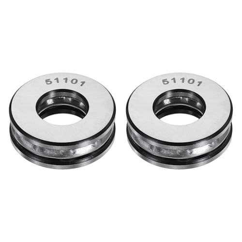 uxcell 2Pcs Thrust Ball Bearings, 12mm Bore 26mm OD 9mm Thick 51101 ABEC5 - size: 51101 12mm x 26mm x 9mm