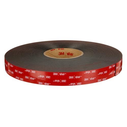 3M VHB Tape 5952 Double-Sided Acrylic Foam Tape, Black, 1 in x 36 yd - style: 1 in x 36 yd