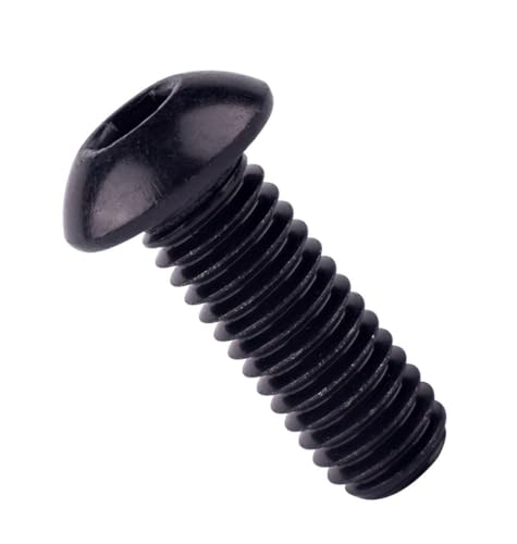 1/4-20 x 3/4" Button Head Socket Cap Bolts Screws (1/4" to 2" Available), 304 Stainless Steel 18-8, Black Exterior Finish, Allen Hex Drive, Fully Thread,10Pcs - size: 1/4-20 x 3/4" (10 PCS)