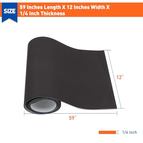 MAGZO Sponge Neoprene Foam Sheet with Adhesive, 1/4" Thick x 12" x 59" - size: 59In*12In*1/4In