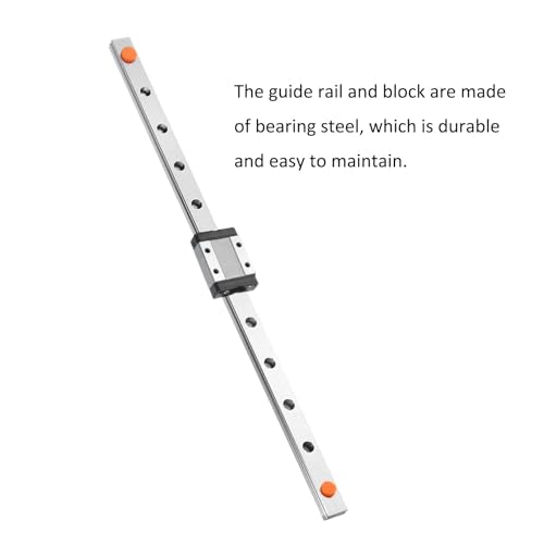 200mm Long MGN9 Miniature Linear Sliding Guide Rail with 1PCS MGN9C Stainless Steel Carriage Block for 3D Printer X, Y, Z axis and CNC Machines - color: MGN9C, size: 200mm/7.87 inches
