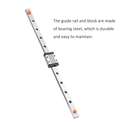 200mm Long MGN9 Miniature Linear Sliding Guide Rail with 1PCS MGN9C Stainless Steel Carriage Block for 3D Printer X, Y, Z axis and CNC Machines - color: MGN9C, size: 200mm/7.87 inches