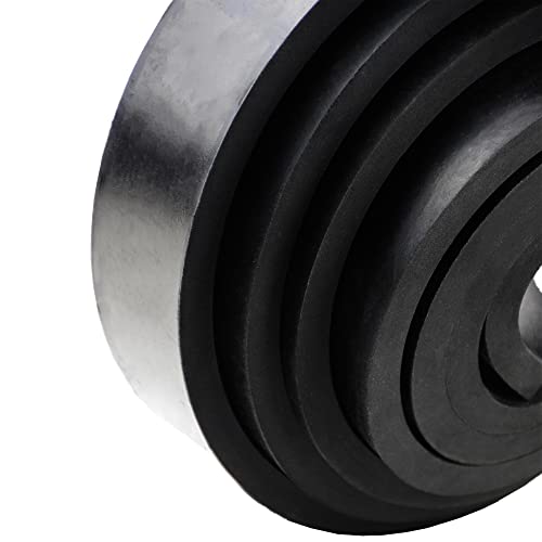 DEVNOL Rubber Strip 1/2(.500)" Thick X 2" Wide X 10'Long Grade 65A for Gasket, Surface Protection, Sealing - size: 1/2" x 2" x 10'