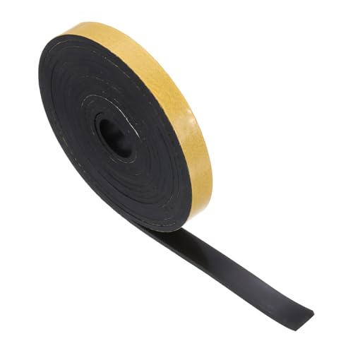 MECCANIXITY Adhesive Neoprene Rubber Strips Sheet 1/2" x 60" x 1/8" Thick Yellow Rubber Weather Stripping for DIY Seal Pads Sound-Proofing Pack of 1 - color: Yellow, size: 1/2" x 60" x 1/8"