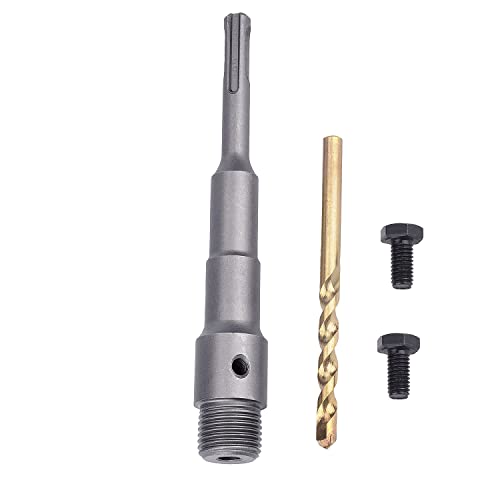 200mm SDS Plus Shank Connecting Rod with a Pilot Drill Bit and 2 Screws for Concrete Cement Hole Saw (SDS Plus Rod: 200mm) - style: SDS Plus Rod: 200mm