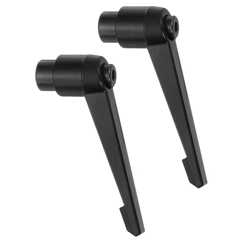 uxcell 2Pcs M10 Adjustable Knobs Handle Female Thread Push Button Ratchet Quick Release Locking Rotating Bolt for Lathe Machinery, Black - size: M10