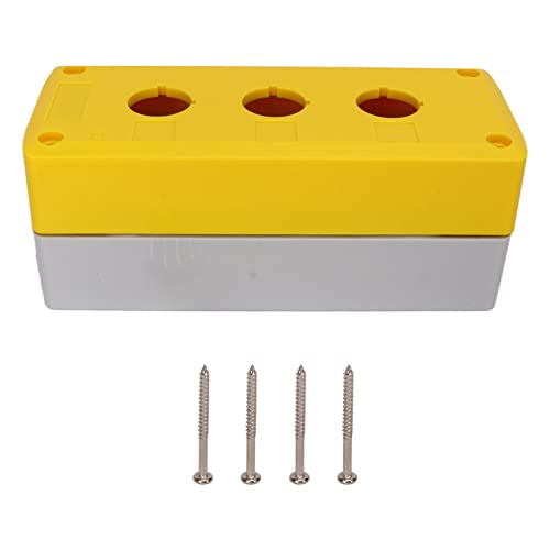 3 Holes 22mm Push Button Box,IP65 Waterproof Switch Control Station Box,Single Push Button Switch Control Enclosure Case for Power Equipments