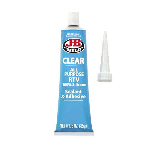 J-B Weld 31310 Clear All-Purpose RTV Silicone Sealant and Adhesive - 3 oz. - 2-Pack - size: 3OZ 2 Pack
