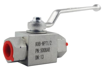 High Pressure Hydraulic Ball Valve KHB 1/2'' NPT, Shut-Off 2 Way Ball Valve, 1/2 Inch Hydraulic Valve 7250 PSI - size: KHB 1/2NPT(2 Way)