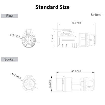 CNLINKO LP-12 2 Pin Connector IP68 Waterproof Circular Electrical Plug for Outdoor Equipment Solar Industrial Machinery DC 12V M12 2-8 Pin Male Plug and Female Plug (2-Pin) - size: 2-Pin, style: Metal-reinforced Kit