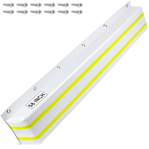 Dock Bumpers 36 Inch/48 Inch/58 Inch/72 Inch, Boat Dock Bumpers with Upgrade Reflective Strip and Stainless Steel Screws, Dock Fenders Bumper Guards Marine Grade (Black/White/Gray) -1 Pack 2 Pack - color: White, style: 58in-1pack