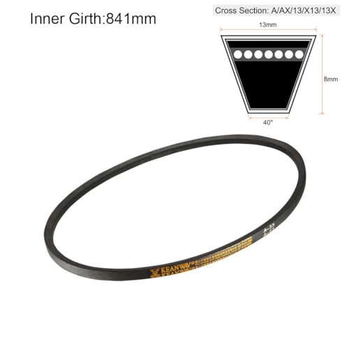 uxcell A33 Drive V-Belts 33" Inner Length 13mm Width 8mm Thick JIS Standard A-Section Rubber Drive Industrial Transmission Belt - size: 33"