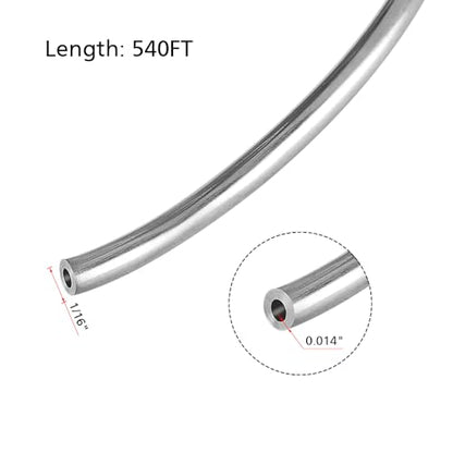 316/316L Stainless Steel Seamless Coiled Tubing 1/16" OD × 0.014" Wall × 540 ft Length Bright Annealed ASTM A269 - size: 1/16" OD × 0.014" Wall × 540 ft