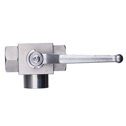 Taixin 3way Hydraulic Ball Valve 3/4 inch NPT Female Hydraulic Valve 5800PSI KHB3K L-Bore High Pressure Ball Valve - size: 3/4 NPT, style: KHB3K