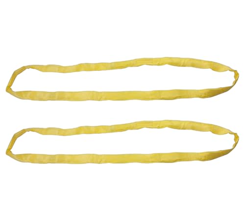 Round Sling 6' Yellow 8400# Vertical 6700# Choker 16800# Basket (2 Pack) - color: Yellow - Vertical Capacity: 8,400 lbs., size: 6 Feet, style: 2 - Pack