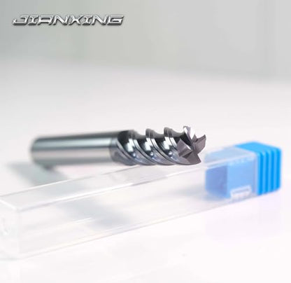 3/8" Extra Long 4-Flute Carbide Square End Mill, 4" OAL, 1Pc - size: 3/8" Extra Long (1 Pc), style: For Stainless Steel