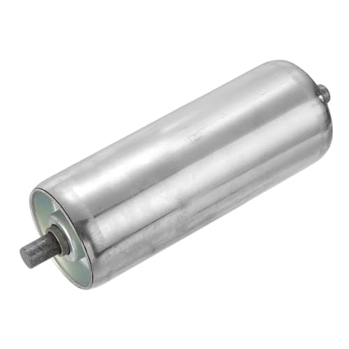 MECCANIXITY Stainless Steel Conveyor Roller 3" Diameter 8" Length Gravity Transmission Replacement Part Galvanized End (Silver) - size: 3"x8"