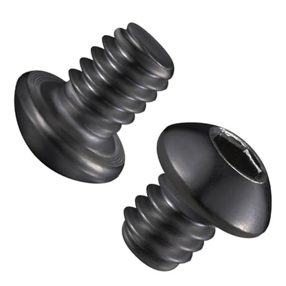 Wensilon (50Pcs) 1/4-20 * 2-1/4 Button Head Socket Cap Bolts Screws, 304 Black Stainless Steel, Allen Hex Drive, Bright Finish, Fully Machine Thread - color: Black, size: B 1/4-20*2-1/4
