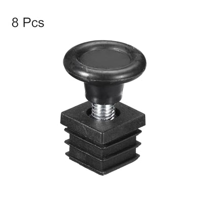 uxcell 8Pcs Inserts for Square Tubes with Leveling Feet, 0.79"x0.79" OD - size: 0.79"x0.79"