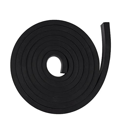 DOBTIM Rubber Strips 1/2(.500)" Thick X 1" Wide X 10'Long, Solid Rubber Rolls Use for Gaskets DIY Material, Supports, Sealing, Bumpers, Protection, Abrasion, Black - size: 1" X 10', style: .500" thick (No Adhesive）