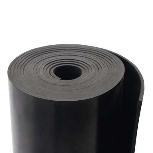 DEVNOL Neoprene Rubber Strip 1/8 (.125)" Thick X 10" Wide X 10'Long Grade 65A for Gasket, Surface Protection, Sealing - size: 1/8" x 10" x 10'