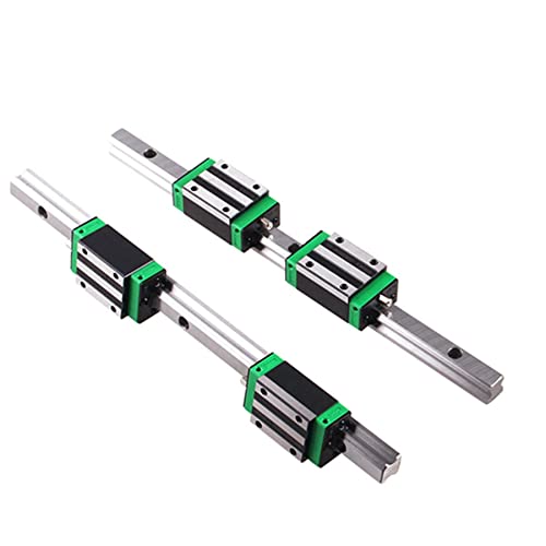 Linear Guide Rail 2 X HGR 15-1200mm Linear Slide Rail + 4 X Bearing Blocks Linear Guideway Rail for DIY CNC Routers Lathes Mills - size: 1200mm, style: Linear Rail HGR15 with Green Bearings